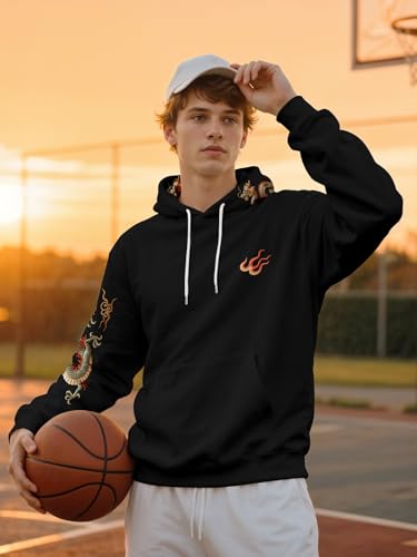 Mens Graphic Hoodies Pullover Cool Designer Sweatshirts for Men Anime