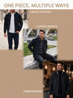 Men's Fleece Bomber Jacket Sherpa Lined Varsity Coat