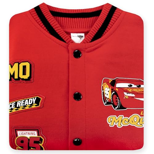 Disney Cars Boys Jacket, Lightning McQueen Jacket, Lightning McQueen Bomber Jackets For Boys, Red 3T