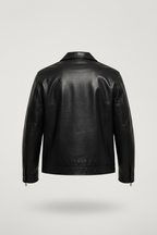 The Classic Premium Leather Jacket – Back View