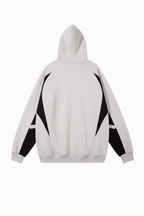 Premium Colorblock Logo Hoodie back view on white background