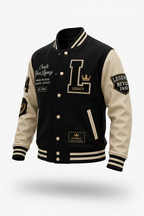 Legends Never Fade Varsity Jacket – Angled View