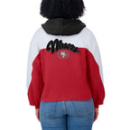 Erin Andrews San Francisco 49ers Color Block Full-Zip Hoodie Recreated Edition